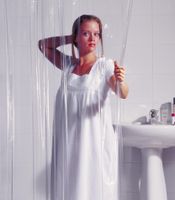 Duschvorhang Folie Brillant ca. 180x200 cm, transparent, inkl. Ringe,