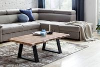 Couchtisch aus Massivholz Akazie | Baumstamm Wohnzimmertisch 115 x 40 x 60 cm