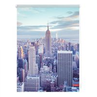 Rollo Klemmfix, ohne Bohren, blickdicht, New York - Blau, 100 x 150 cm (B x L)