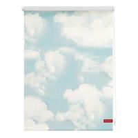 Rollo Klemmfix, ohne Bohren, blickdicht, Wolken - Blau, 120 x 150 cm (B x L)