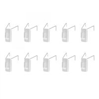 Fensterhaken für Dekoration, Klemmfix, ohne Bohren, 10 Stück, Weiß, 2,0 cm x 3 cm (B x L)