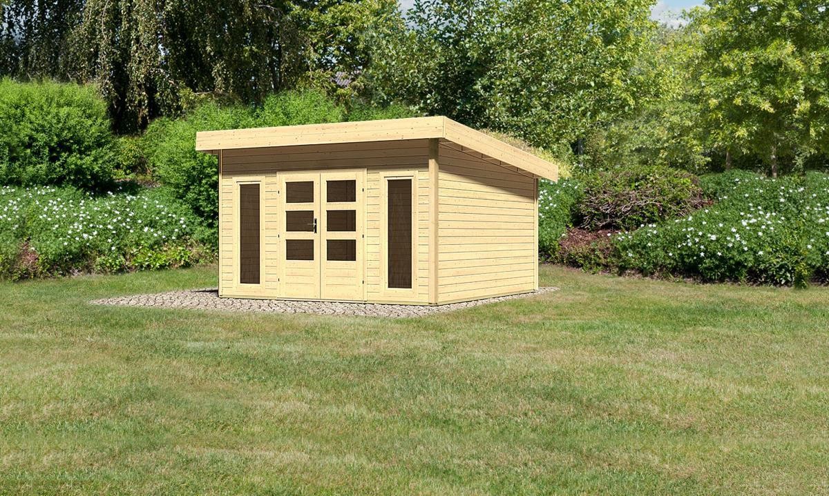 Karibu Woodfeeling Gartenhaus "Bentheim 5" mit Dacheindeckung naturbelassen