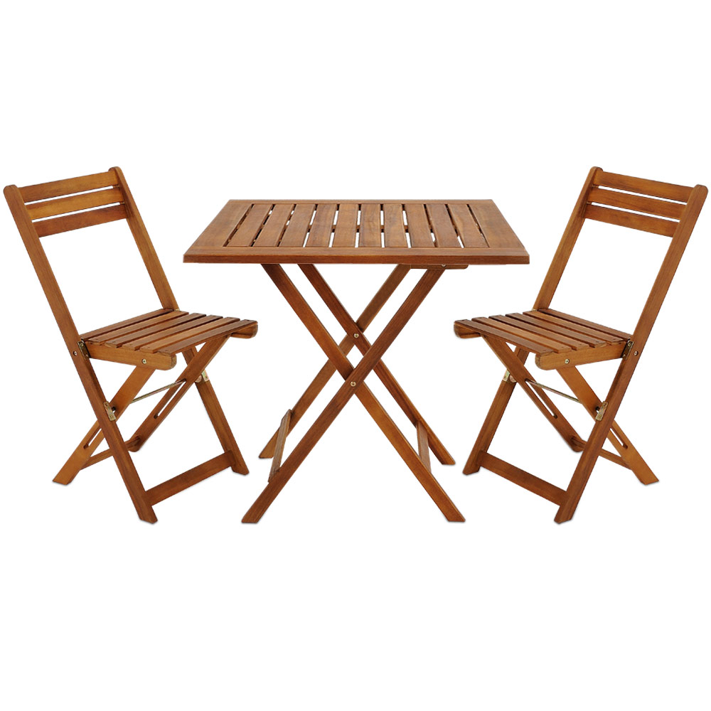 Casaria Deuba Balkonset aus Akazienholz 3-tlg.