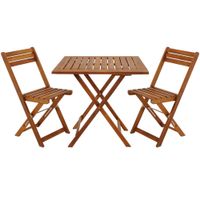 Deuba Balkonset aus Akazienholz 3-tlg.