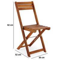 Deuba Balkonset aus Akazienholz 3-tlg.