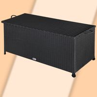 Polyrattan Auflagenbox - Schwarz