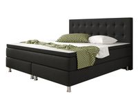 Boxspringbett Köln 180x200 Webstoff Schwarz