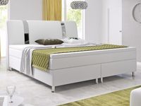 Boxspringbett Riva 180x200 cm Kunstleder Weiß