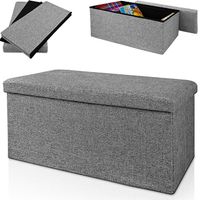 Deuba Faltbare Sitzbank/Sitzhocker MDF grau