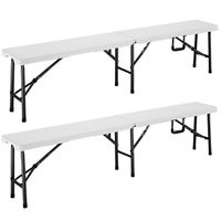 Deuba Bierbank aus Kunststoff, 180 cm, 2er Set