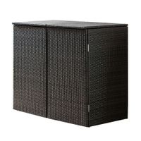 2er Mülltonnenbox "Genua", ca. 111 x 104 x 65 cm - Grau