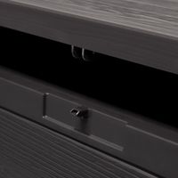 Deuba Auflagenbox Holzoptik Woody 120 x 57 x 46cm anthrazit