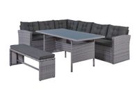 14tlg. Elegantes Ecksofa Set ca. 177 x 235 x 74 cm - Grau