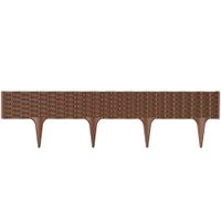 Beetumrandung in Rattan Optik aus Kunststoff, ca. 390 cm - Dunkelbraun