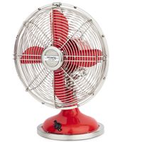 Elektrischer Tischventilator 25cm Durchmesser JOE50 Rot