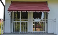 Klemmmarkise bordeaux/creme 250 cm