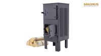 Markone Magnus Kaminofen mit Schamottstein GT7 schwarz Ofen für Terrasse, Garten, Balkon
