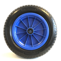 Schubkarrenrad "pannensicher", Rad schwarz/ Felge blau