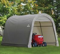 ShelterLogic Foliengerätehaus 9 m² Round Top grau