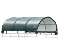 ShelterLogic Pferdestallüberdachung 13,7 m² grün