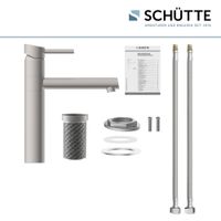 Küchenarmatur Edelstahl massiv, 360° schwenkbarer Wasserhahn Küche, Mischbatterie Küche