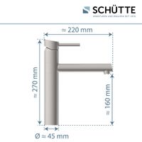 Küchenarmatur Edelstahl massiv, 360° schwenkbarer Wasserhahn Küche, Mischbatterie Küche