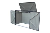 Metall Mülltonnenbox und Aufbewahrungsbox 5x3 dunkelgrau