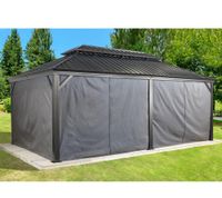 Sojag Vorhänge Seitenteile für Pavillon Messina 12x20 dunkelgrau