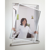 Flächenbündiger Aluminium-Fliegengitter-Bausatz "Compact", 130 x 150 cm anthrazit