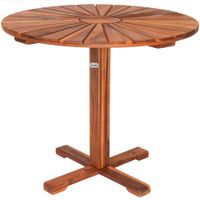 Deuba Sunrise Gartentisch aus vorgeöltem Akazienholz Ø 70,5cm braun