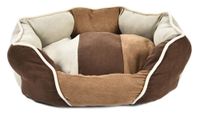 Bett "Golden-Deluxe" rund Gr.S braun/weiss