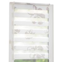 Vario-Duo-Rollo "Blume", ca. 40 x 150 cm - Weiß mit Motiv
