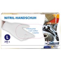 Nitril-Einweghandschuhe, Weiß, Größe L - 200er Set