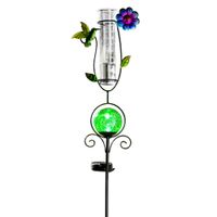 LED Solar Stecker mit Regenmesser, Kolibri