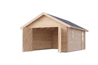 Blockhausgarage 38 mm ohne Schindeln