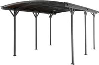 Design Carport aus Aluminium ca. 505 x 300 x 192/219 cm - Anthrazit 