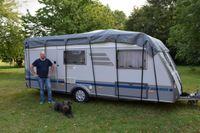 GreenYard® Wohnwagen Schutzdach 550 cm Abdeckplane Wohnmobilschutzdach
