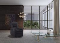 TV Relaxsessel mit Liegefunktion Stoffbezug, ca. 73 x 85,5 x 104 cm - Schwarz
