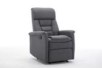 TV Relaxsessel mit Liegefunktion Stoffbezug, ca. 73 x 85,5 x 104 cm - Grau