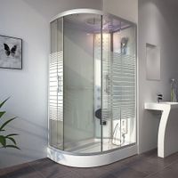 Duschkabine WHITE PEARL - 120 x 80 cm Links