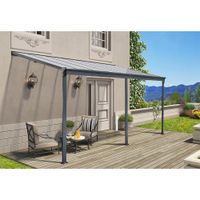 Terrassenüberdachung SOLIS 557 x 303 x 226 / 278 cm - grau