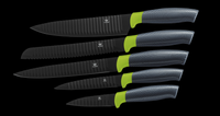 6tlg. Messerset CARBON GREEN LINE inkl. Messerblock