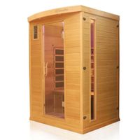 Infrarotkabine PIERSON PRO 135x105 cm Hemlock/Zeder, 3 Duo-Strahler, 1-2 Personen