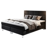 Boxspringbett ROTTERDAM PLUS mit Taschenfederkernmatratze, ca. 180 x 200 cm – Schwarz