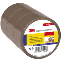 Verpackungs-Klebeband, Braun - 3er-Set