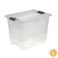 Ordnung Transportbehälter, Transparent - 2er-Set