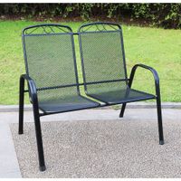 Stapelbare Bank VENEDIG 2-Sitzer Gartenbank, ca. 110 x 73 x 96 cm 