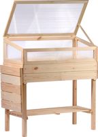 Hochbeet mit Polycarbonat-Aufsatz und Ablagefläche M