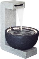 Runder Design-Gartenbrunnen mit LED´s