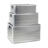 Aluminium-Kästen-Set "C" 1x 50, 79 und 118 Liter